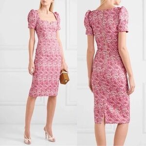Rebecca Vallance NWT Estelle Pink Floral Short Sleeve Knee Dress US M (8)